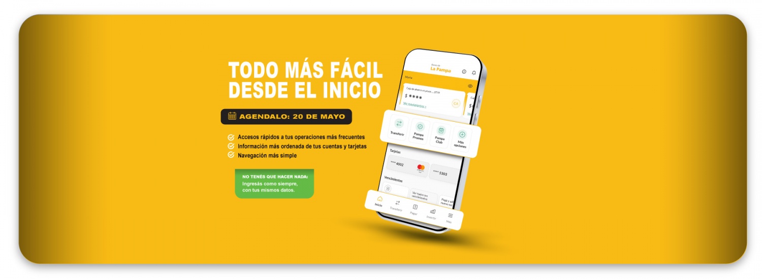 Home Banking y Pampa Móvil